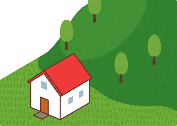 山の近くの土地