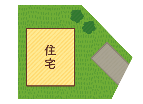 多角形の土地のイラスト